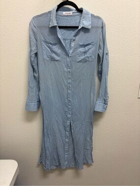 Calvin Klein Light Blue Shirt Dress